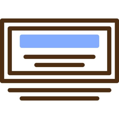 Bilgisayar. Web simgesi basit illüstrasyon