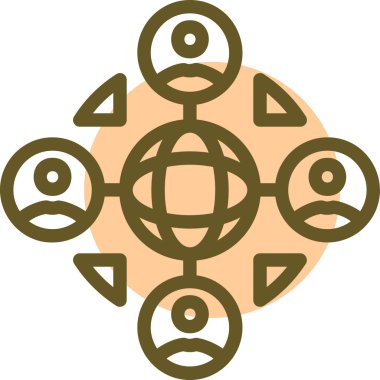 küresel ağ. Basit resimleme