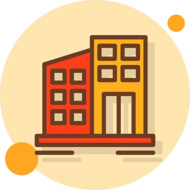 Bina. Web simgesi basit illüstrasyon