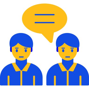 insanlar ve iletişim simgesi, vektör illüstrasyonu beyaz arkaplanda izole edildi