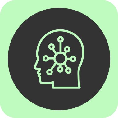 Soyut arkaplanda insan kafası simgesi izole edildi