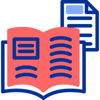 Kitap. Web simgesi basit illüstrasyon