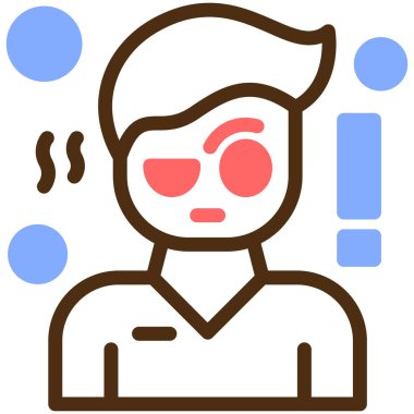 Ateş hastası adam simgesi