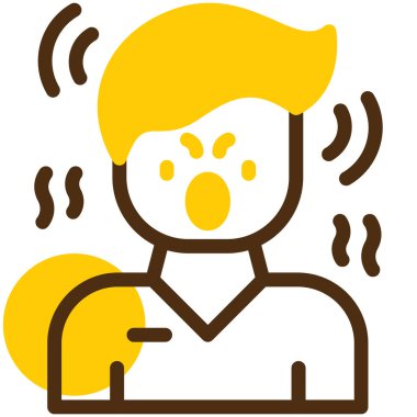 Dosyalanmış ana hatları ile soğuk ateş hastalığı ikonu