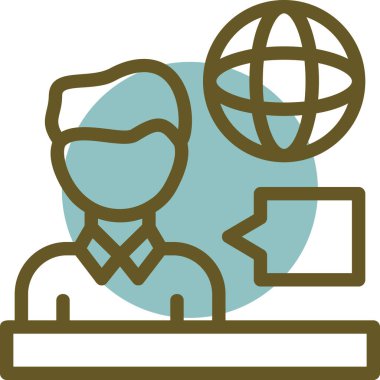 Bir kadın simgesinin vektör illüstrasyonu