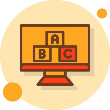 Bilgisayar. Web simgesi basit illüstrasyon