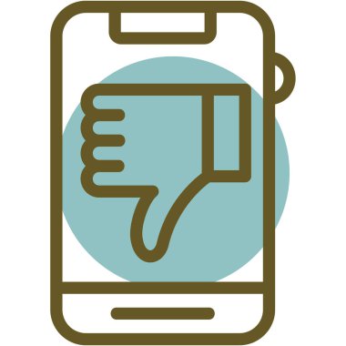 aşağı telefon vektör simgesi