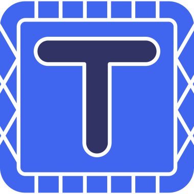 Web için bir harf simgesinin vektör illüstrasyonu