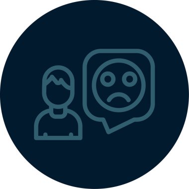 üzgün çift simgesi, vektör illüstrasyonu