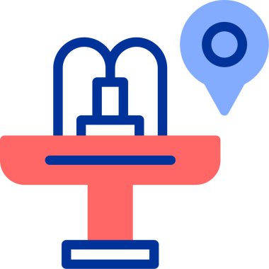 Harita. Web simgesi basit illüstrasyon