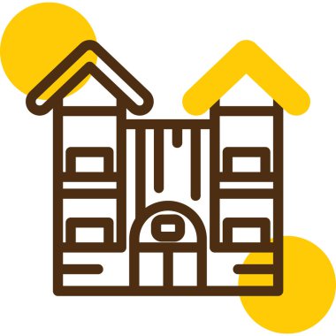 ev binası ikon vektör illüstrasyonu