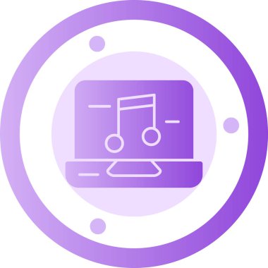 Müzik. Web simgesi basit illüstrasyon