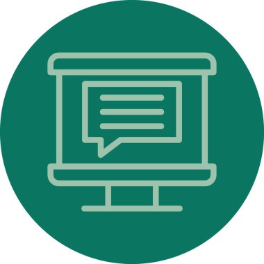 Sohbet simgesinin vektör illüstrasyonu