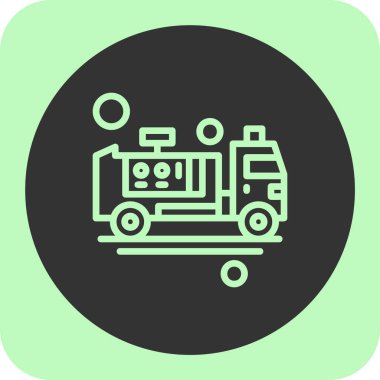 Benzersiz gaz kamyonu vektör simgesi