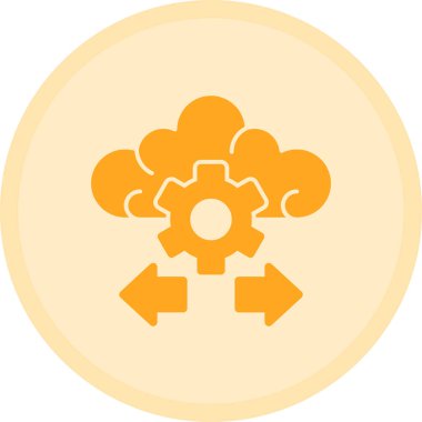 Bulut bilgi işlem renkli vektör simgesi