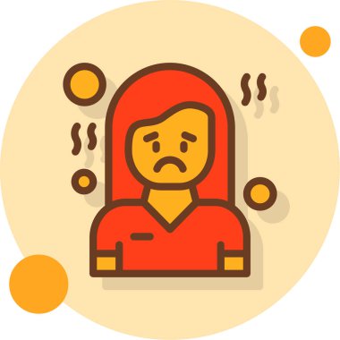 üzgün adam simgesi, vektör illüstrasyonu