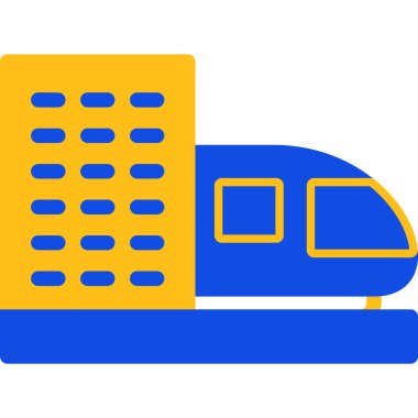 tren. Web simgesi basit illüstrasyon