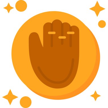 Eller düz stil jest simgesi