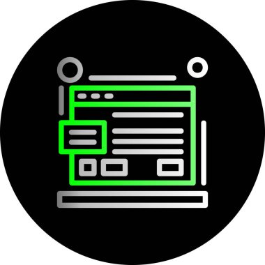 vektör lcd simgesi illüstrasyonu