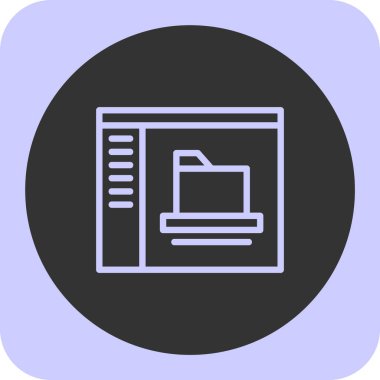 Belge modern simgesinin vektör illüstrasyonu