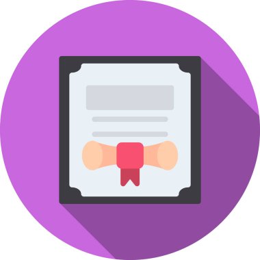 diploma eğitim ikonunu uzun gölge stilinde verdi