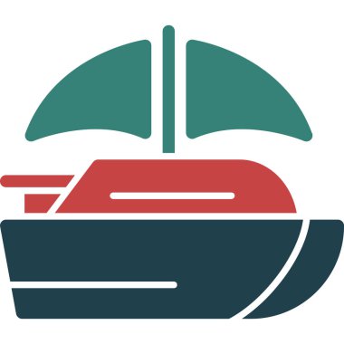 Tekne. Web simgesi basit tasarım