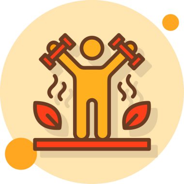 Egzersiz simgesi olarak ana hatları doldurulmuş