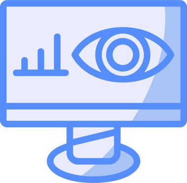 Göz. Web simgesi basit illüstrasyon