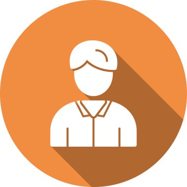 İşçi. Web simgesi basit illüstrasyon