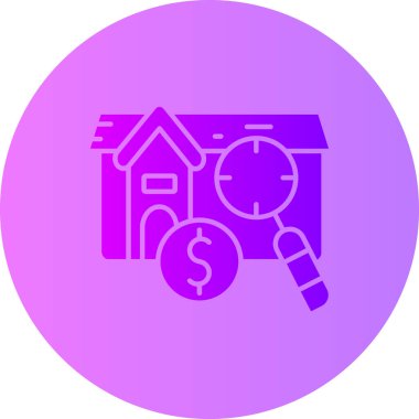 Bir ev simgesinin vektör illüstrasyonu