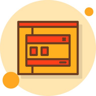 ATM 'de. Web simgesi basit illüstrasyon