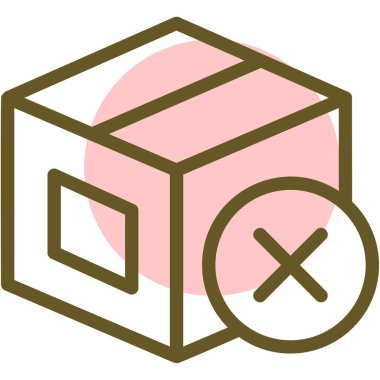 Kutu. Web simgesi basit illüstrasyon