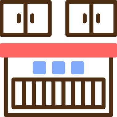 Bir makine simgesinin vektör illüstrasyonu