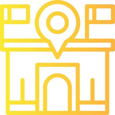 konum haritası simgesi, vektör, resimleme