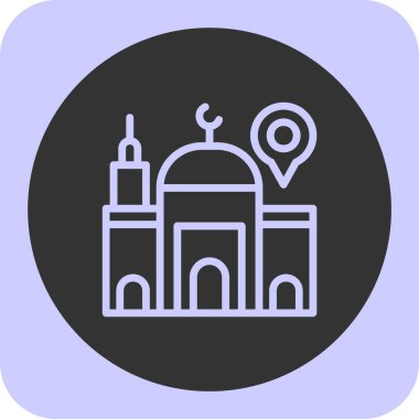 Cami. Web simgesi basit illüstrasyon