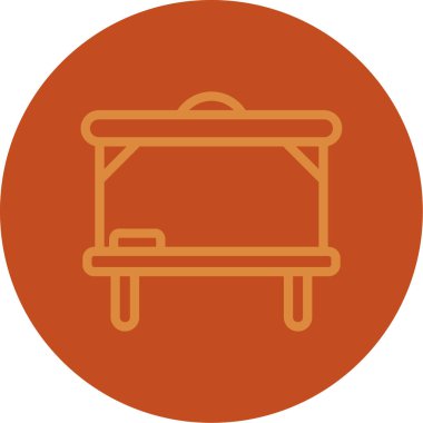 Sandalye. Web simgesi basit illüstrasyon