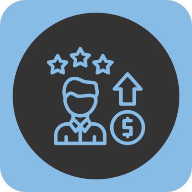 Dolar vektörü düz yuvarlanmış simge