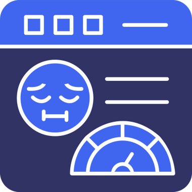 Üzgün yüzlü bir yüzün vektör çizimi