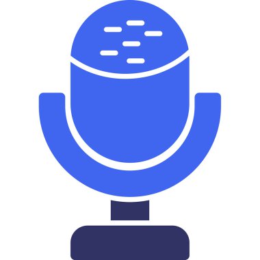 Mikrofon. Web simgesi basit illüstrasyon