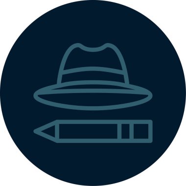 şapka ikon vektörü. vektör illüstrasyonu