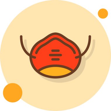 Bir maske simgesinin vektör illüstrasyonu