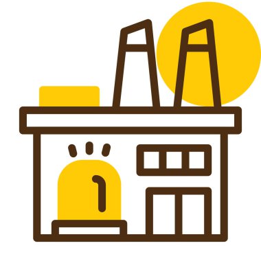 Modern yapı simgesinin vektör illüstrasyonu