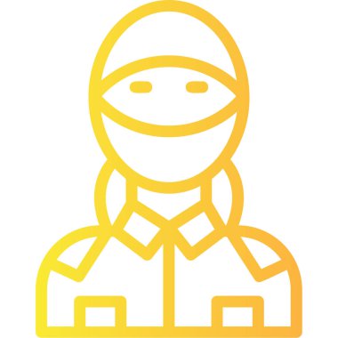 Kadın. Web simgesi basit illüstrasyon