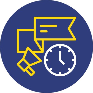 Saat simgesinin vektör illüstrasyonu