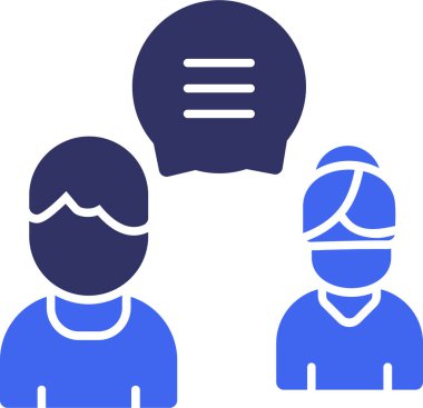 Konuş. Web simgesi basit illüstrasyon