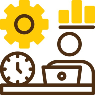 iş saati dişli simgesi