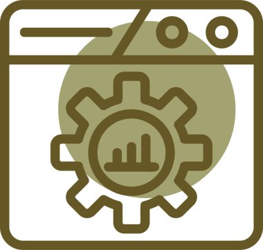 Dişliler. Web simgesi basit illüstrasyon