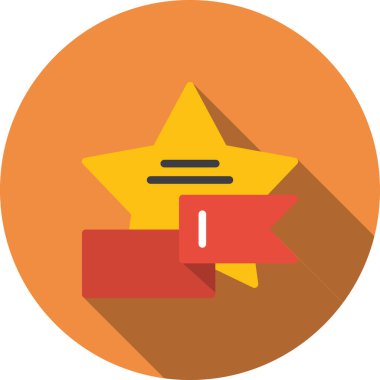 Rozet rozet simgesi düz stil