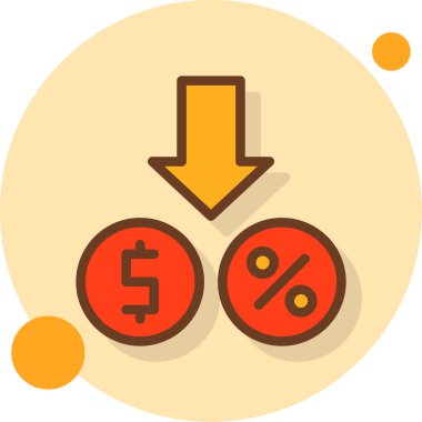 para indirimi simgesi, vektör illüstrasyonu