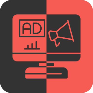 Pazarlama reklam ikonu